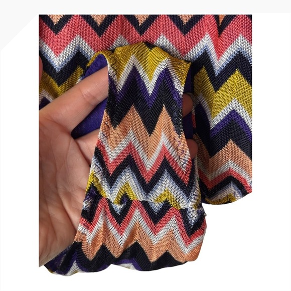 Missoni Mare Swimsuit Women XS Purple Zigzag Knit One Piece Bathing Suit Luxury - Picture 8 of 10